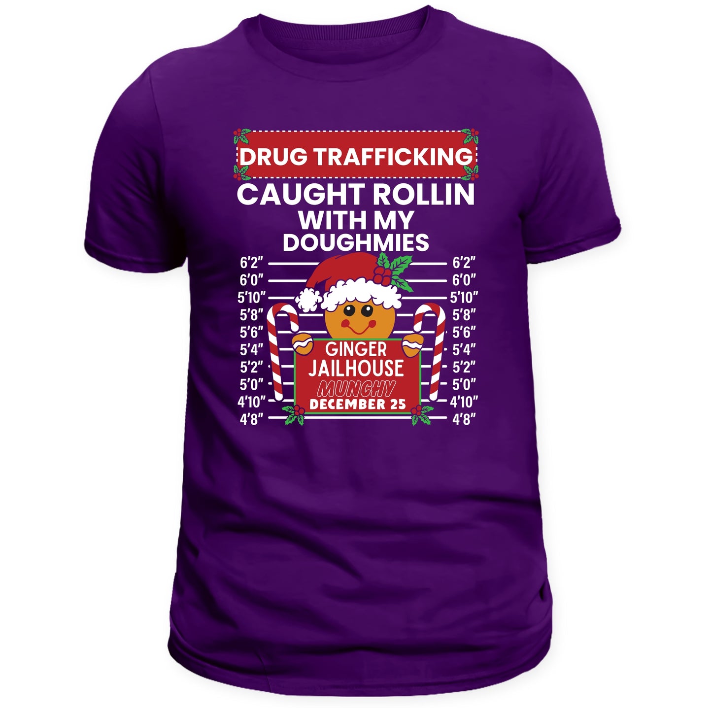 Youth Funny Gingerbread Inmate Christmas Tee