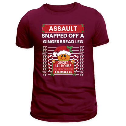 Youth Funny Gingerbread Inmate Christmas Tee