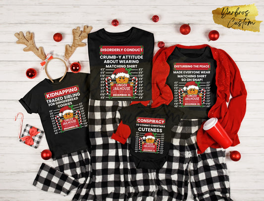 Toddler Funny Gingerbread Inmate Christmas Tee (Copy)