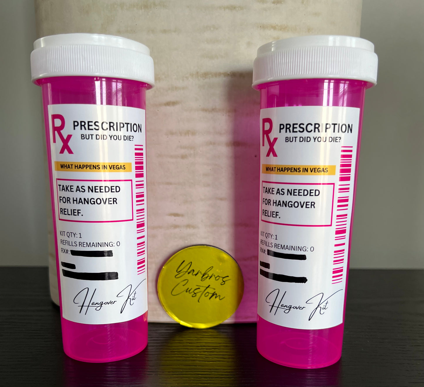 Hangover Kits Prescription Bottle Labels (Only)