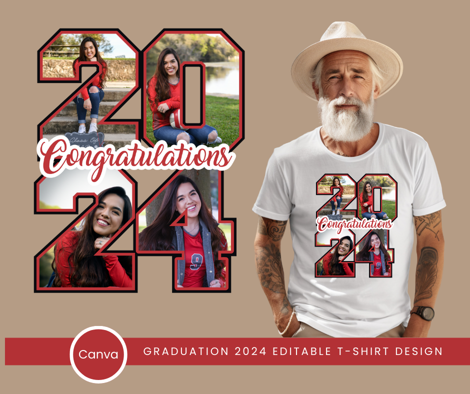 Graduation 2024 T-shirt Template