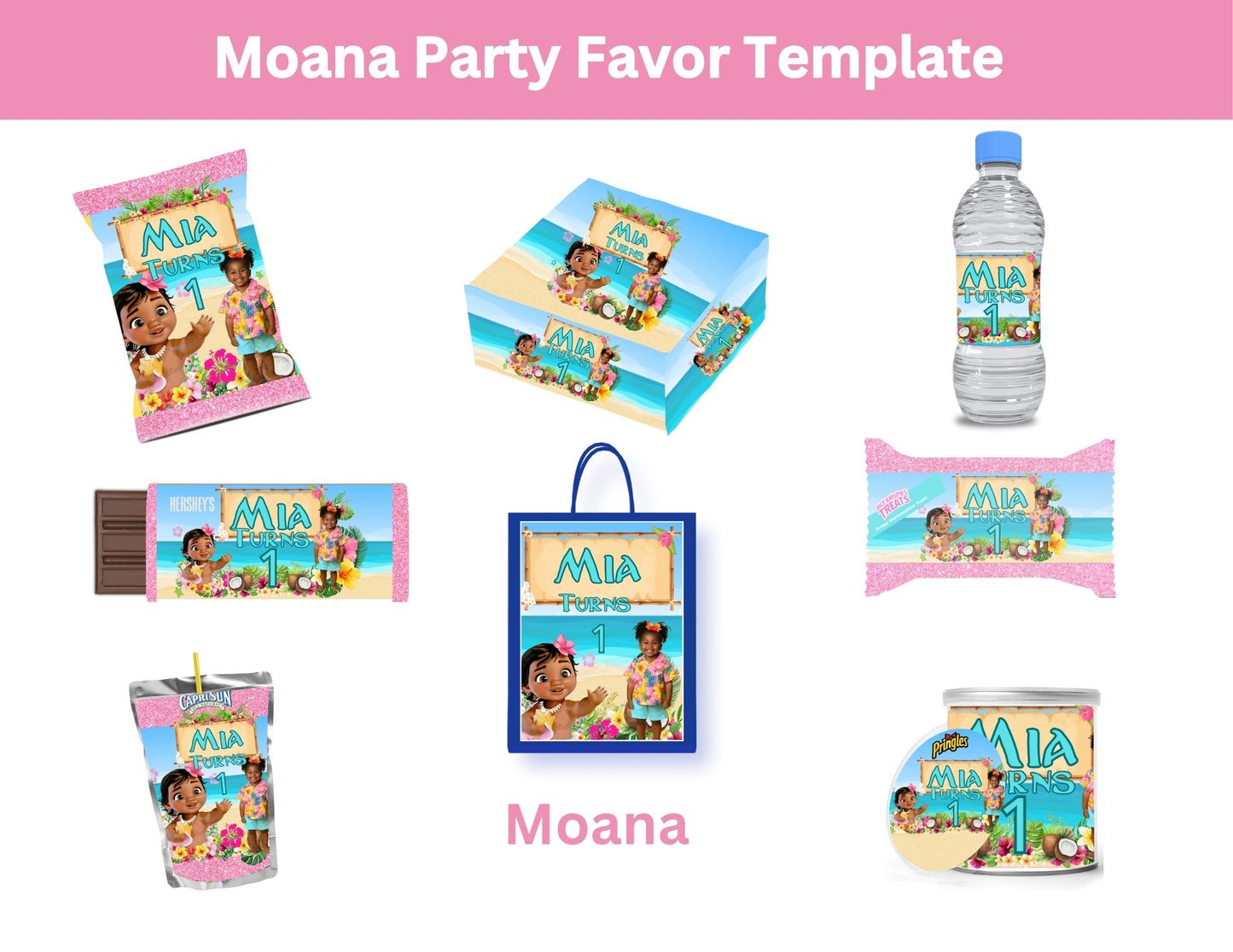 Moana Party Favor Template