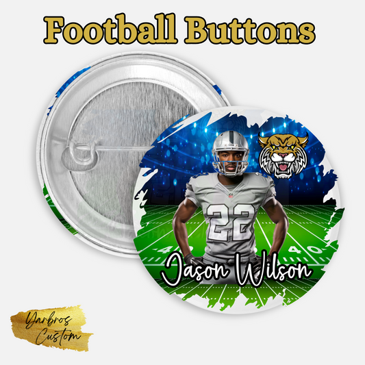 Football Buttons 2.25"