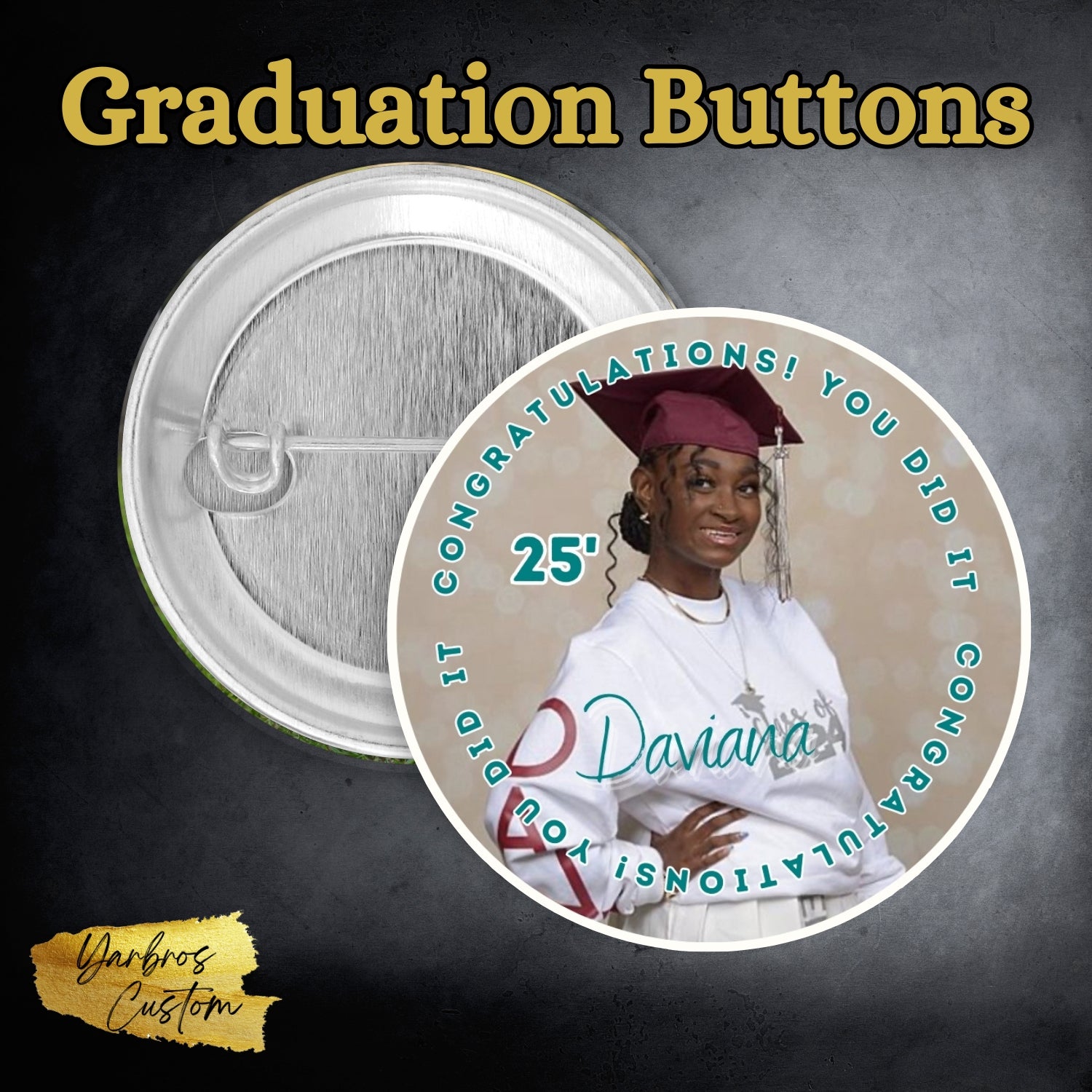 Graduation Buttons 2.25