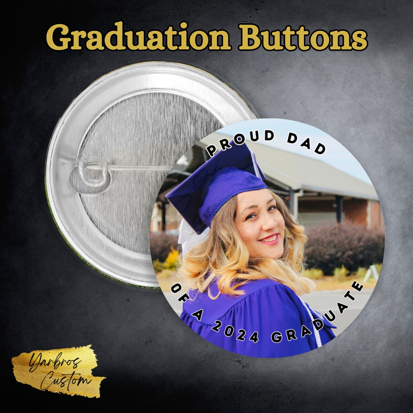 Graduation Buttons 2.25"