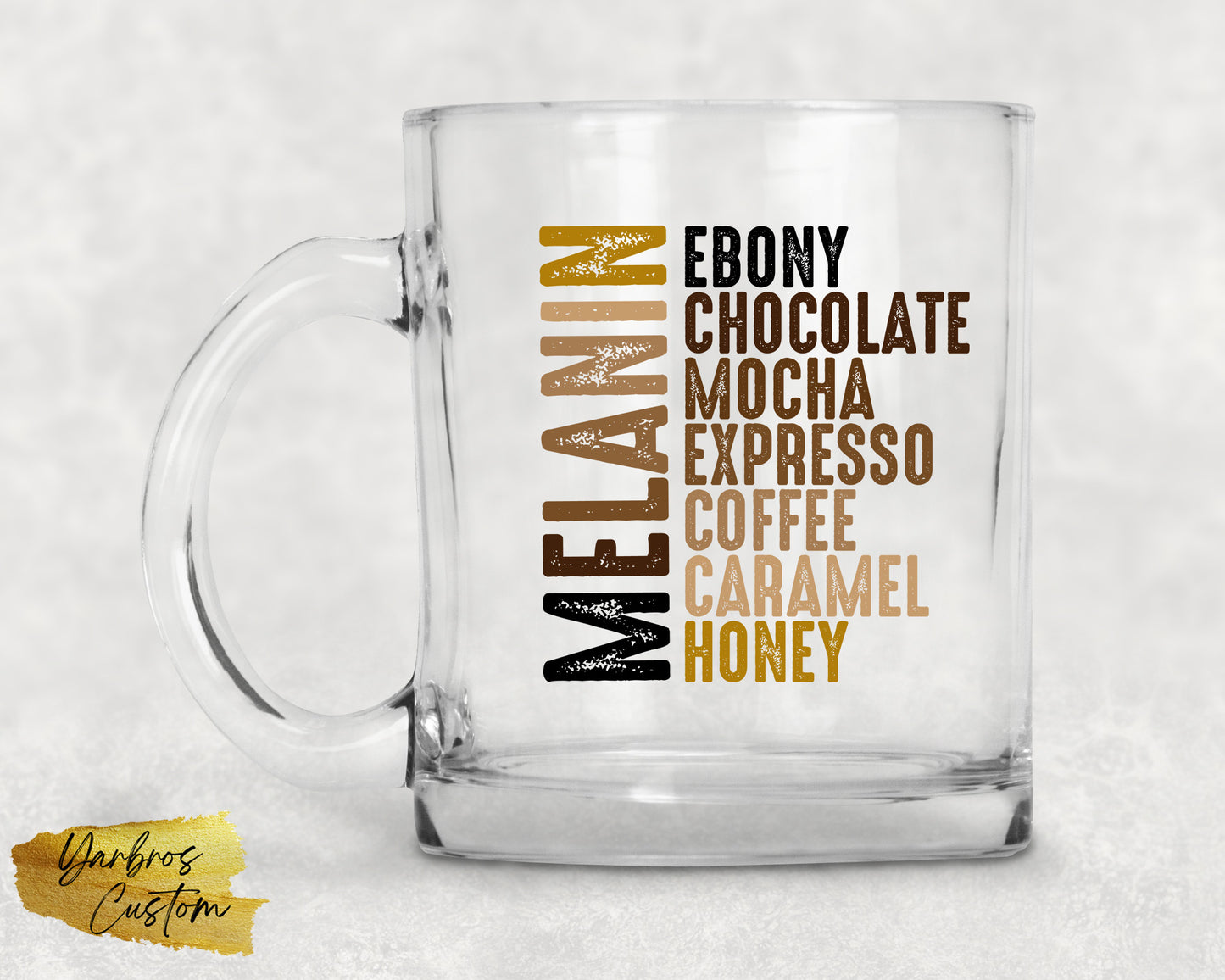 Radiate Confidence: Melanin 12oz Glass Mug