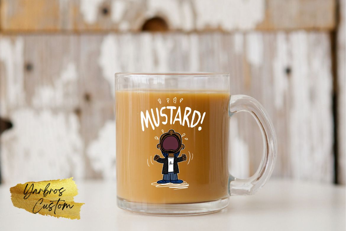 Mustard 12oz Glass Mug